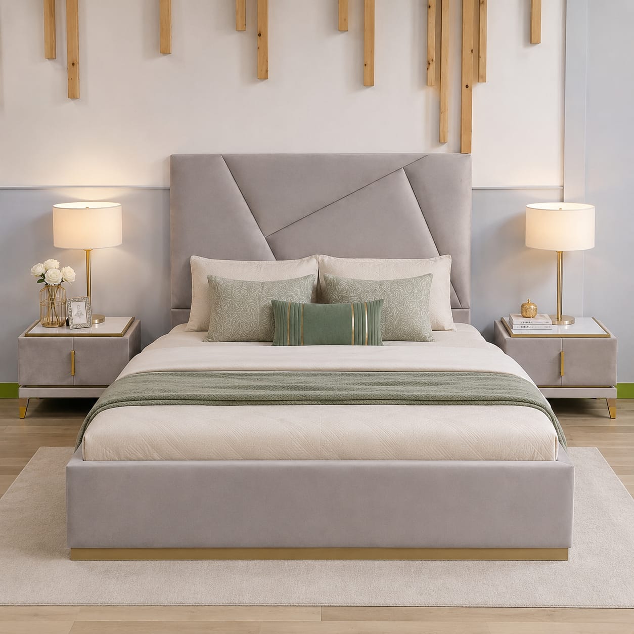 Alcott Bed + Bedsides